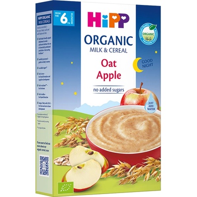 Hipp БИО млечна каша "Лека нощ" овес и ябълка 6м+ 250 г