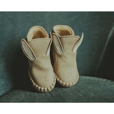 Donsje Бебешки кожени обувки Donsje Kapi Classic Booties Bunny (1028002.)