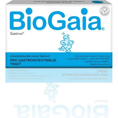 BioGaia Gastrus 30 probiotických žvýkacích tablet