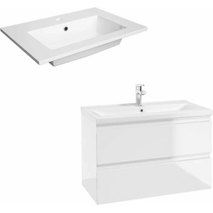 Defra Комплект стенен шкаф Defra Como бял с композитна мивка Flex 80 (DEF123-D-08001+DEF2624)