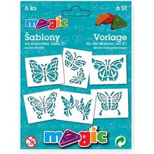Magic šablony papírové 6 ks sada D1 MOTÝLI