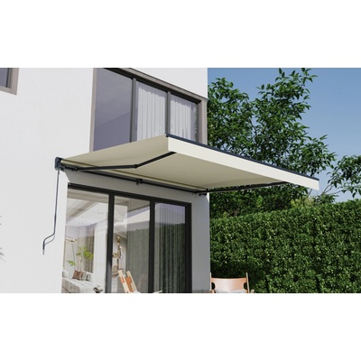 BestBerg BBSU-EL395BG Elektrická markíza s LED osvetlením 395 x 300 cm béžová