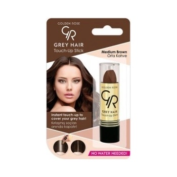 Golden Rose Gray Hair Touch Up Stick barvící korektor na odrostlé a šedivé vlasy 03 středně hnědý 5,2 g