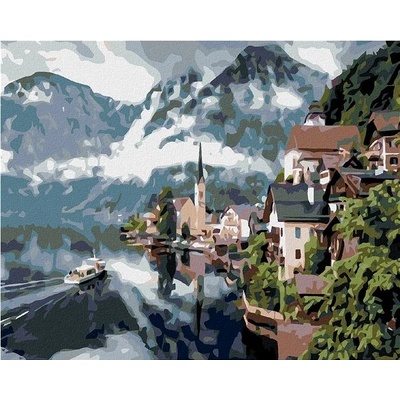 Zuty Malování podle čísel Hallstatt 100 x 80 cm vypnuté plátno na rám
