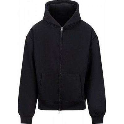 Just Hoods mikina s dvoucestným zipem a trojdílnou kapucí černá