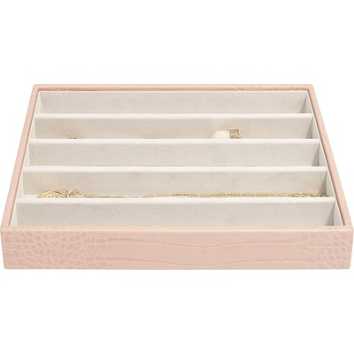 Stackers Ковчеже за бижута Stackers Croc петкамерна cлassic розово (74363)