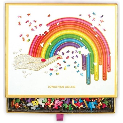 Galison Metalické tvarové Rainbow Hand 750 dielov
