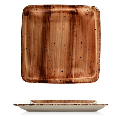 Gural Porselen - Brown Квадратна чиния 25x25cm. (NBNORD25X25DU50KH) (0180451)