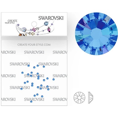 Swarovski kryštáliky SS5 Sapphire AB 50 ks