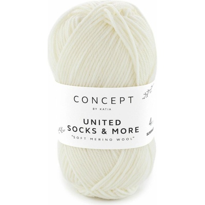 UNITED SOCKS & MORE Katia Farby UNITED SOCKS & MORE: 3 ecru biela