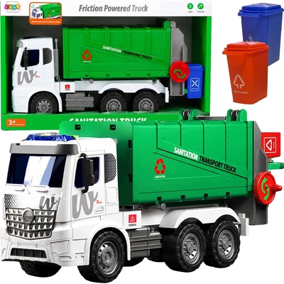 RealG RC-K-2826 Velké dětské popelářské auto 60 cm, 1:10, světlo a zvuk, zvedání popelnic – Hledejceny.cz