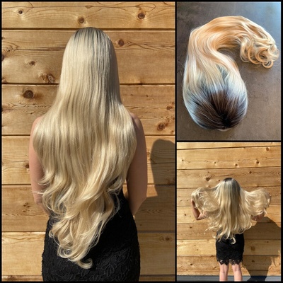 Blond paruka Vlnitá blond parochňa Laura so sieťkou
