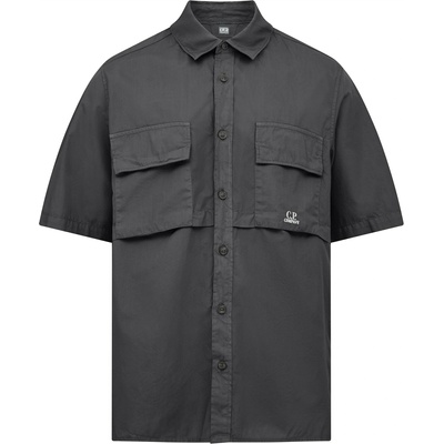 CP COMPANY Риза с къс ръкав CP COMPANY Ripstop Short Sleeve Shirt - Black 999