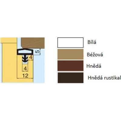TS Těsnění profilové L 3301-10N hnědá – Sleviste.cz