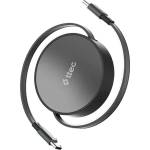Ttec Кабел ttec - Mini Retractable, 100W, USB-C/USB-C, черен (8694470828220)