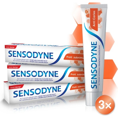 Sensodyne Anti Caries proti zubnému kazu 3 x 75 ml