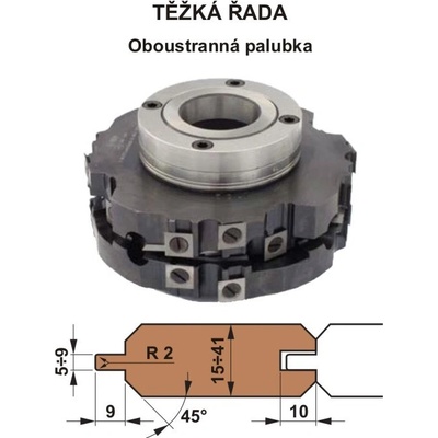 Sada fréz na pero a drážku s VBD 560 CF 160x40 / 4z - Oboustranná palubka - TĚŽKÁ ŘADA