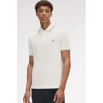 Fred Perry Блуза с яка Fred Perry Short Sleeve Twin Tipped Polo Shirt - Lt Ecru Y54
