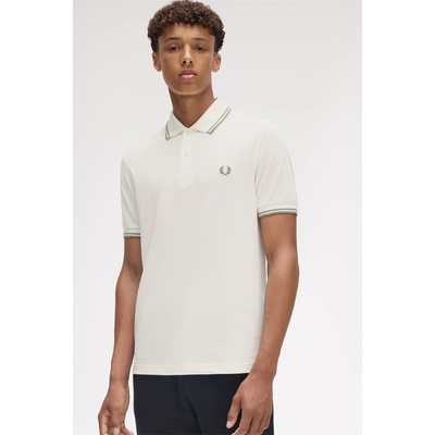 Fred Perry Блуза с яка Fred Perry Short Sleeve Twin Tipped Polo Shirt - Lt Ecru Y54