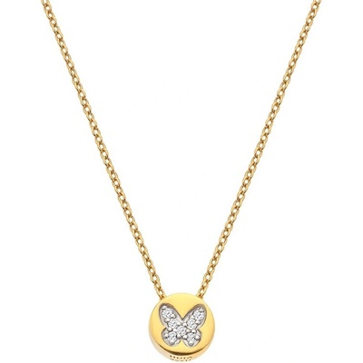 Hot Diamonds Pozlátený náhrdelník s diamantom a topazmi DP920