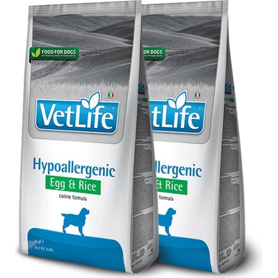 Vet Life Natural Canine Dry Hypo Egg & Rice 2 x 12 kg