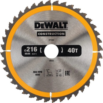 DeWALT DT1953 Pilový kotouč 216 x 30 mm, 40 zubů