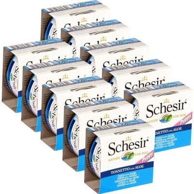 Schesir dog puppy tuňák s aloe vera 10 x 150 g