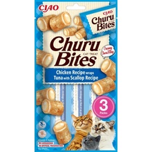 Churu Cat Bites Chicken wraps&Tuna Salmon Purée 3 x 10 g