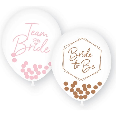 Amscan Латексови балони Bride - розови, златни 6 бр