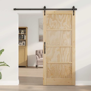 vidaXL Вътрешна врата 86 x 198, 5 см Шперплат Натурално (42047159)