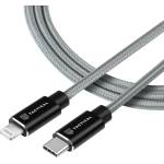Tactical Aramid изключително здрав кабел USB-C/Lightning MFI - 1m - Сив KP31195