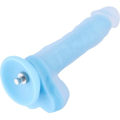 HiSmith HSA80 Silicone Glowing Realistic Dildo KlicLok 9.65" Blue