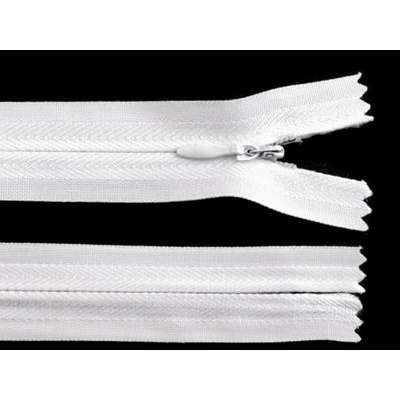Prima-obchod Spirálový zip skrytý No 3 délka 16 cm autolock, barva Bílá