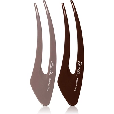 Janeke Hair Clip фиби за коса Brown 2x13 см