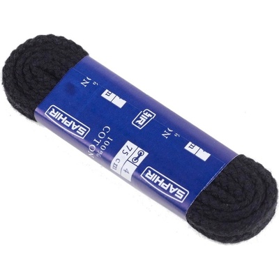 Saphir Tenké kulaté voskované do bot Round Laces Black