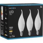 Mexen Nova 3x LED крушка пламък E14, C37, 10W, Топла - 3000K, 1055 lm - L106-E14-1030-01x03 (L106-E14-1030-01x03)
