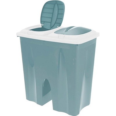 Excellent Houseware Odpadkový kôš na triedený odpad 2 x 25 l zelená