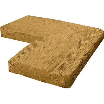 DITON Bazénový lem - vzor SMRK Velikost: 45 × 45 × 5, Varianta: Bazénový lem - vnější rohový Smrk světlý, Povrch: natur, reliéfní