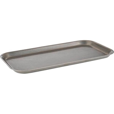 APS Vintage Servírovací tác starožitný nerezový vzhled 38x26,5cm