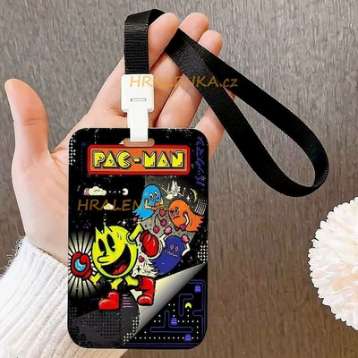 Šňůrka na krk 26186 s cedulkou na ID karty Pac-Man