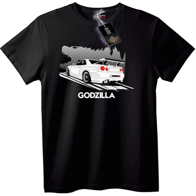 NOONEBRAND Тениска с кола Godzilla - 6XL, Black