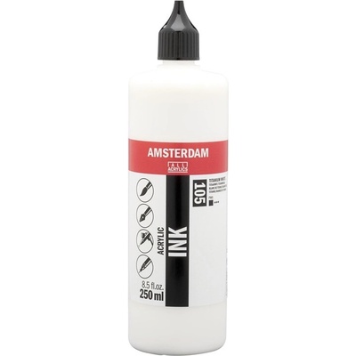 Amsterdam akrylový inkoust 250 ml titanium white 105