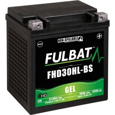 Baterie 12V, YTX30HL-BS GEL (Harley.D), 30Ah, 430A, bezúdržbová GEL technologie 165x130x175 FULBAT (aktivovaná ve výrobě) FULBAT M310-235