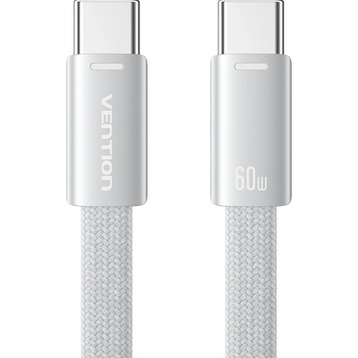 Vention TRZIH Flat USB 2.0 Type-C Male to Type-C Male 3A 2m stříbrný