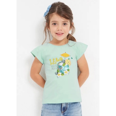 MAYORAL Тениска с къс ръкав с лимони за момиче Майорал в ментов цвят