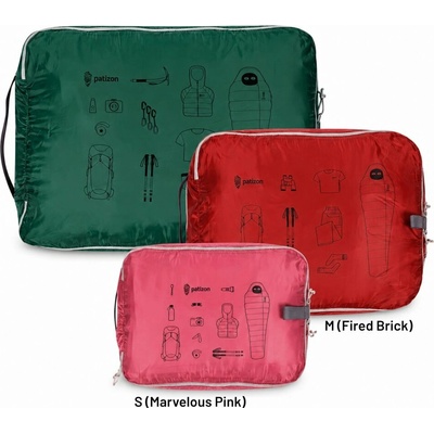 Patizon Pack-it-Sack Bundle S (Fired Brick) + M (Forest Night) + L (Marvelous Pink)