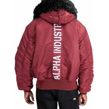 Alpha Industries 45P Hooded Custom zimná bunda burgundy