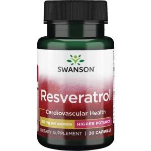 Swanson Resveratrol, 250 mg, 30 капсули, Swanson