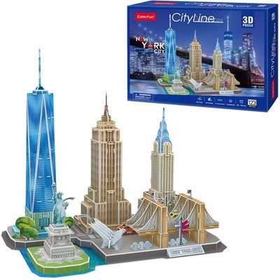 CubicFun 3D puzzle CityLine panorama: New York 123 ks