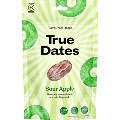 TRUE DATES Datle s příchutí kyselé jablko 100 g – Zboží Dáma